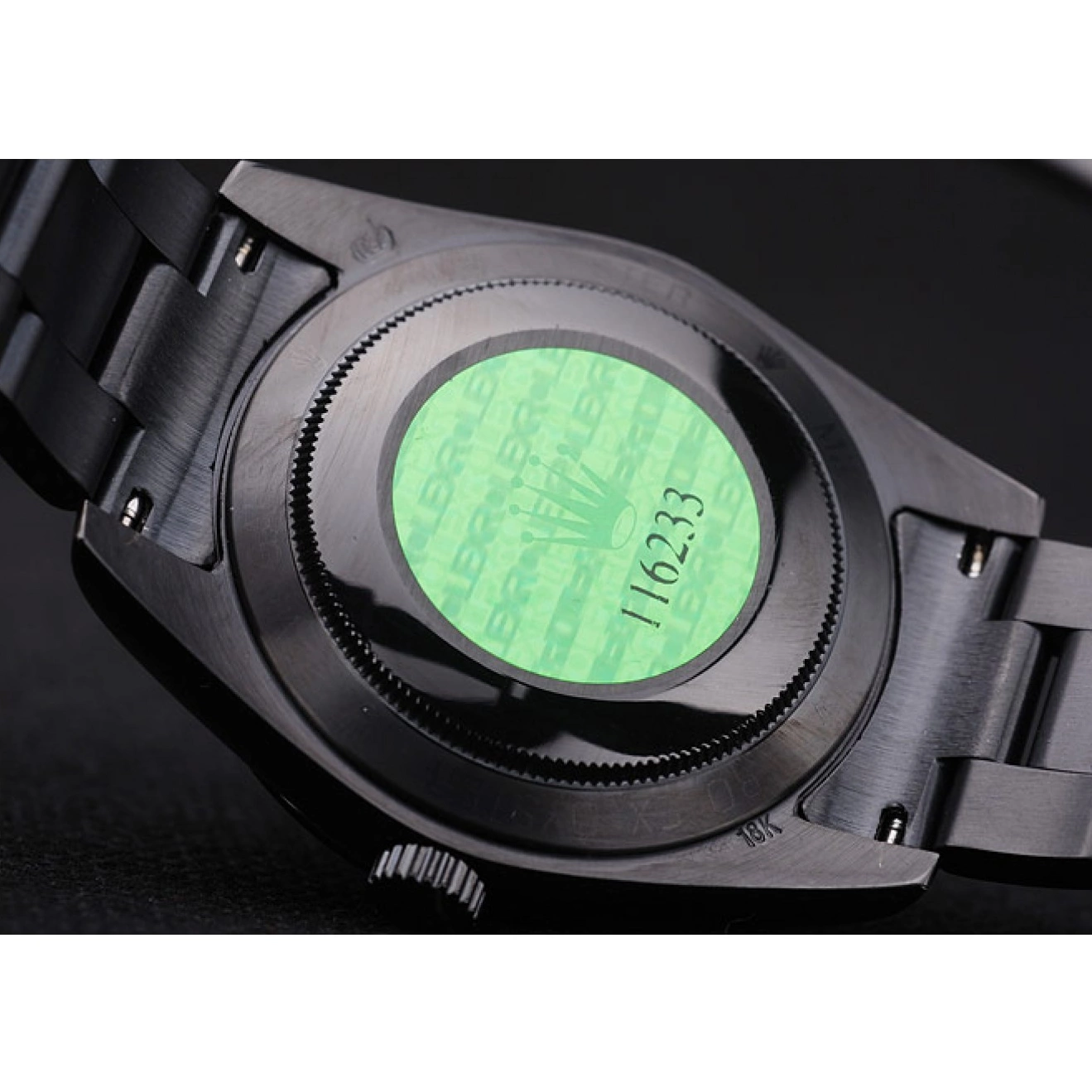 Aaa replica watch Stainless Milgaus Steel Bamford Dial Ion 7476 Rolex Black Bezel Plated 0519